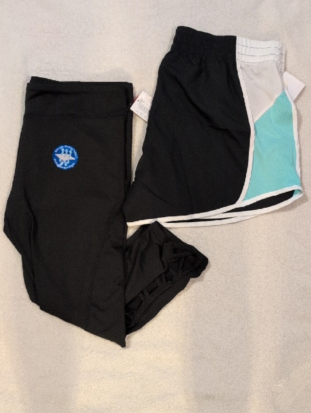 Zone Pro Ladies Plus Size 1X Athletic Bundle: Flowy Shorts & Lace Leggings